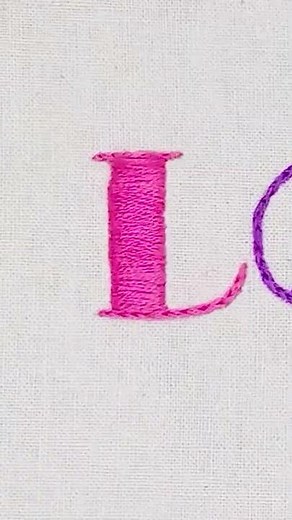 How to embroider Letters I Satin Stitch I Hand Embroidery for Beginners #shorts