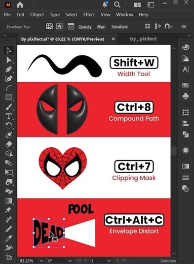 Adobe illustrator Shortcut Tricks #adobeillustrator