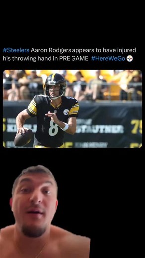 Aaron Rodgers hurt his throwing hand before the game even started 😳 Steelers fans gotta be holding their breath right now… #AaronRodgers #Steelers #NFL #InjuryUpdate #HereWeGo #Pittsburgh #FootballNews #NFLRumors #GameDay #BreakingNews | Twotonesports