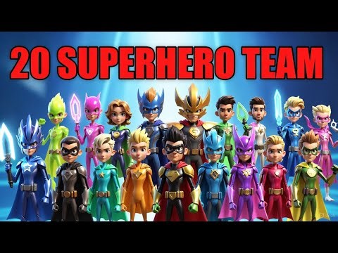 Top 20 Superheroes Song for Kids 🦸‍♂️ | 3D Cartoon Action Video | Fun Hero Intro | PuzzlyTV