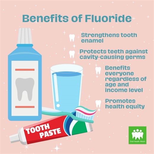 Fluoride is one of the best ways to improve oral health, strengthening tooth enamel and remineralizing teeth to prevent cavities. #teethmatter | Oral Health Watch