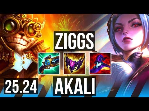 ZIGGS vs AKALI (MID) | KR Diamond | 25.24