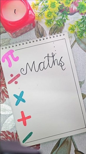 Impressive front page design for math💫