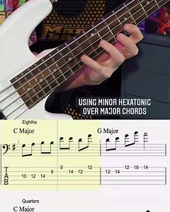Using the hexatonic scale over major chords Evan Marien - EMAR 🙌. #repost | ScottsBassLessons.com