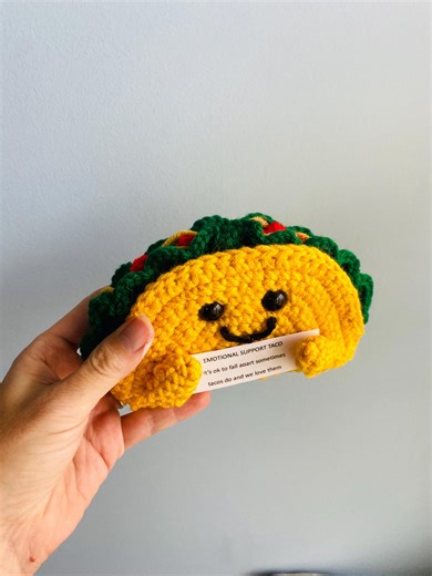 Pattern Emotional Support Food Taco - Etsy