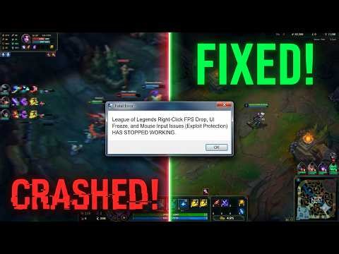 How to Fix League of Legends Right-Click FPS Drop, UI Freeze, and Mouse Input Issues ✅