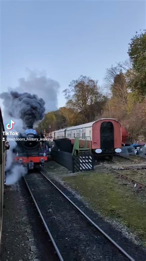 62 reactions · 3 comments | The Flying Scotsman rolling through Goathland Station The North Yorkshire Moors Railway is currently home to the Flying Scotsman Steam Locomotive and is seen arriving at Goathland Station on Monday 27th October 2025 #flying #scotsman #yorkshire #railway #goathland @North Yorkshire Moors Railway #steam #history #train | Trekking Exploration | Facebook