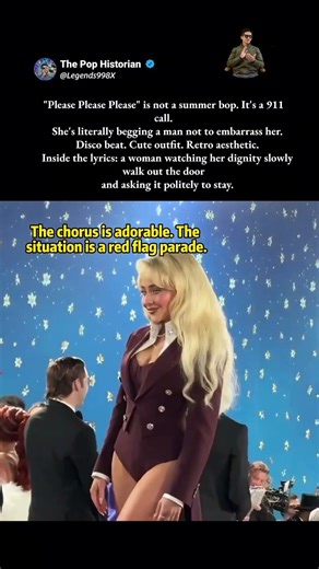 Please Please Please sounds like a party. The lyrics are an SOS signal. #SabrinaCarpenter
