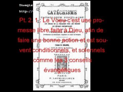 Vidéo 240 : Pt. 2. 1 Le voeu c'est une promesse libre faite à Dieu, afin de faire une bonne action.