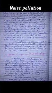 Noise pollution project Sound pollution project dhwani pradushan in english EVS environment project