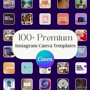 100 Professional Instagram Canva Templates – Premium Designs for Entrepreneurs, Influencers & Small Businesses - Etsy
