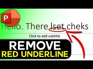Removing Red Underlines in PowerPoint: A Quick Guide in 2025