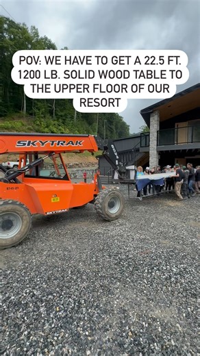 Name a better team… we’ll wait.😅 Times like these bring out our best problem solving (and competitiveness). So excited to get to show off this beautiful table in our upper lodge for all to enjoy! See you soon😉⛰️ #renovation #renovationproject | Hatley Pointe