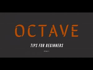 Octave basics 4: save, load