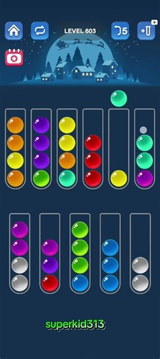 Level 603 Ball Sort Puzzle (Relaxing Sound)