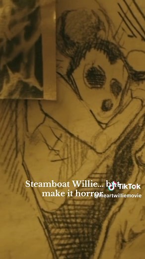 The horror reimagining everyone’s talking about… #iheartwillie #steamboatwillie #horror #films #movies #filmtok #davidvaughn #mayaluna #alejandroalegre #iheartwilliemovie