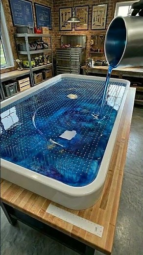CRAZY 3D Galaxy Epoxy Table Build! 🌌#Satisfying