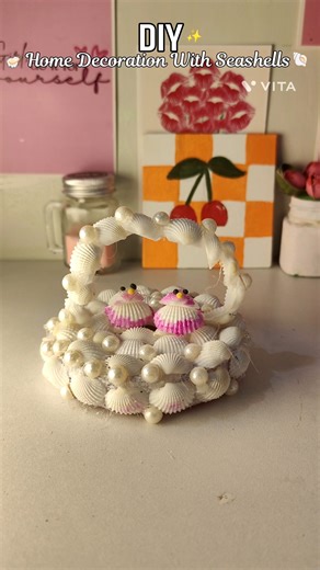 DIY Seashells Home Decor 🐚 #art #diy #craftideas #craft #homedecor #shorts