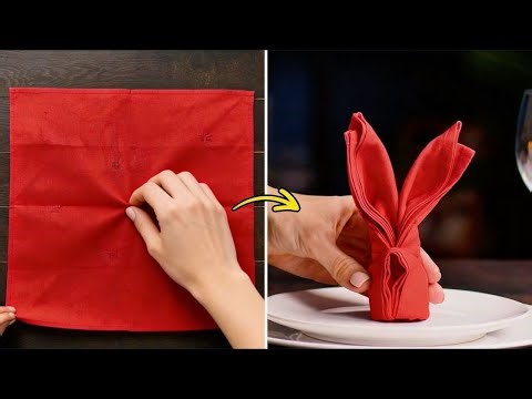 I Tried Fancy Napkin Folding Tricks… They Look Expensive