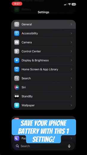Save your iPhone battery with this 1 setting! #shortsfeed #iphone #settings
