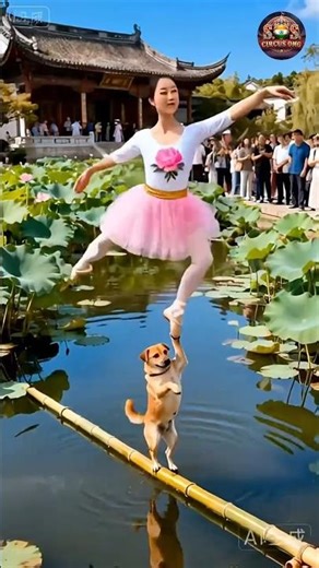 Amazing Dog Balance with Ballet Dance 😱 Unbelievable Talent // #viralvideo #trending #circuvideo