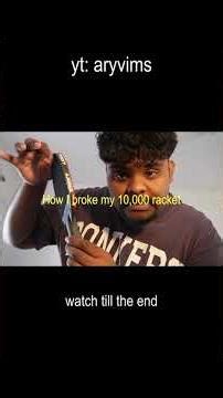 How I BROKE my Rs 10,000 TT racket.
