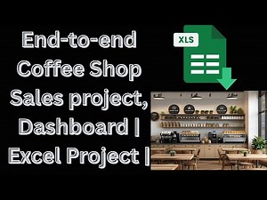 End-to-end Coffee Shop Sales project, Dashboard | Excel Project | Excel Project from Start to End