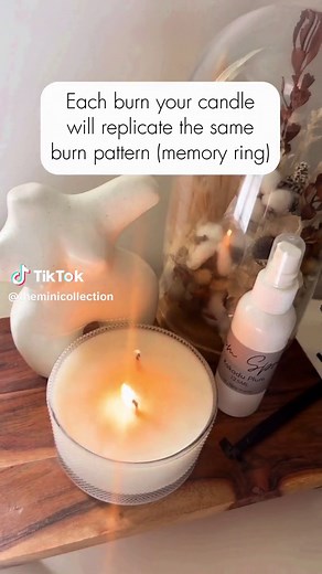 Your first candle burn is a CRUCIAL 🔥 moment in the life of your candle! It completely sets the stage for how it will burn in the future. 😍 During the first burn, the wax will melt and create a pool. 💧 This is called the melt pool, and it’s critical to the overall performance of your candle. ✨ As you can see in burn 1, 2 and 3 an uneven tunnel has formed due to us not letting the candle reach its full melt pool. By allowing the wax to melt evenly across the surface of the 🕯️ candle, you’ll p