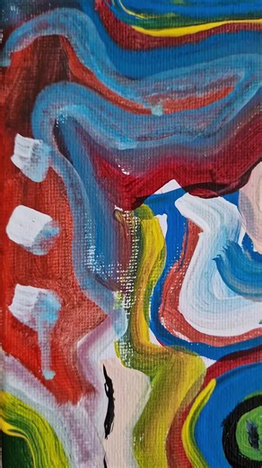 Entdecke die Details meines abstrakten Gemäldes