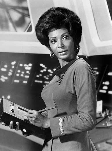 Happy Birthday to the legendary Nichelle Nichols! 🎉 As Nyota Uhura in Star Trek: The Original Series, she paved the way for Black women in the film and television 🎥 industry. Let's honor her groundbreaking role and the history she made, including being a part of the first interracial kiss on television. 🌟 #NichelleNichols #StarTrek #MAKERSWomen | MAKERS