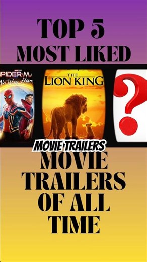 Top 5 Most Liked Movie Trailers of All Time Ranked | Njs Top5