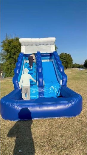 Testing a HUGE Inflatable PVC Water Slide in Our Backyard! 🌊🤯 #ozis