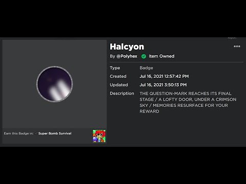 How to Get "Halcyon" Badge in Super Bomb Survival (UNLOCK GLITCH BOMB SKILL)