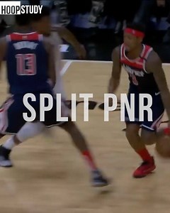 Splits the ball screen, then two defenders. Tough take from Beal. | HoopStudy