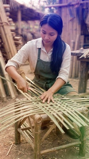 Traditional Bamboo Furniture Making | Table and Chair Build