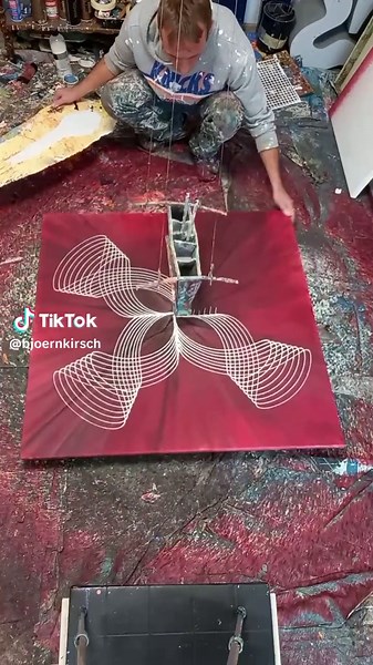 Abstract Painting Techniques in a Creative Studio