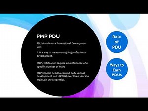 What are PDU- Professional Development Units in PMP?