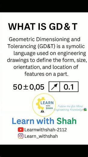 What is GD&T I Simply Def & Example #engineeringeducation #qualitycontrol #qualityengineering