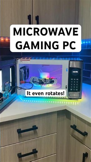 Microwave Gaming PC that rotates?!