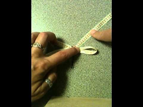 Bow tied from single-sided ribbon