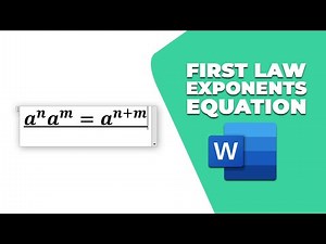 How to put First Law of Exponents equation in word