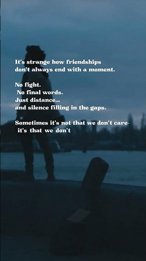 When Silence Ends a Friendship…