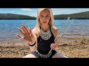 ASMR Sound Healing Crystal Tuning Fork, Singing Bowl & Gentle Waves (4K)”