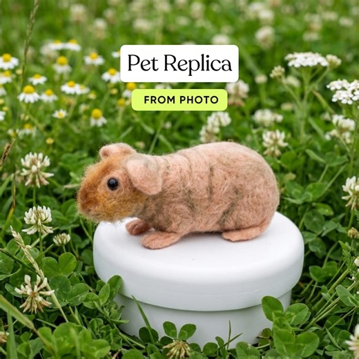 Custom Needle Felted Guinea Pig Replica, Hairless Cavy Portrait Sculpture - Etsy