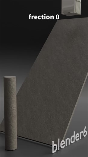 0% vs 100% friction 3D simulatiion in blender #relax #creativeblender #relaxing #animation #simulation