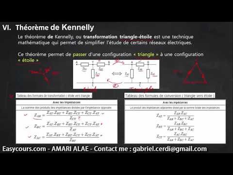 50 - Theoreme de Kennelly - Transformation triangle-etoile - Electricité SMPC