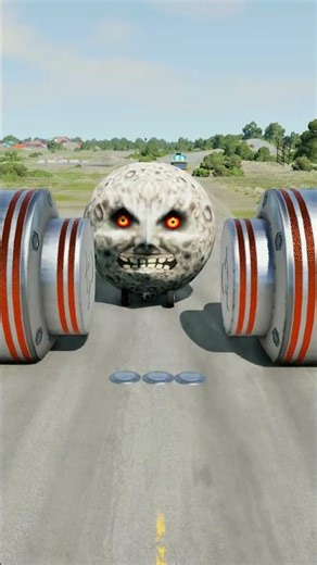 Long Capsule Buses vs Hydraulic Crush - BeamNG.drive #shorts #beamngdrive #bus