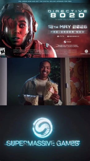 📅 Release date shown: 12 May 2026 for PlayStation 5, Xbox Series X and Series S, and Steam. The game in the image is Directive 8020, part of The Dark Pictures Anthology by Supermassive Games. 🎮🚀 Briefly what it’s about: It’s a sci-fi horror game set on a spaceship in deep space. The crew travels to a distant planet to save humanity. During the mission, they encounter a deadly alien threat that can imitate humans. You make choices that affect who survives and how the story ends. 🧠 Gameplay st