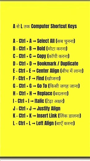A To l tk short cut key words computer 🖥️#shortvideo #educational#ytshorts #youtubeshorts