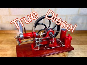 Horizontal True Diesel Model Engine